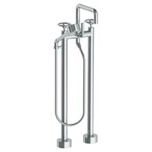 Watermark 31-8.26.3V-BK-SBZ - Floor Standing Square Bath Set with Volume Hand Shower