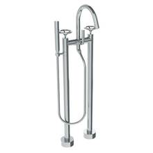 Watermark 31-8.3-BK-SBZ - Floor Standing Gooseneck Bath Set with Slim Hand Shower