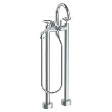 Watermark 31-8.3V-BK-SBZ - Floor Standing Gooseneck Bath Set with Volume Hand Shower