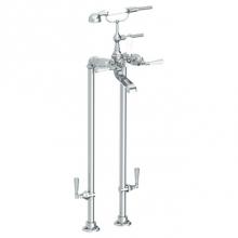 Watermark 312-8.3STP-Y-SBZ - Floor Standing Bath Set with Hand Shower and Shut-Off Valves