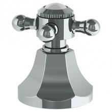 Watermark 312-DTD-X-SBZ - Trim For Deck Mounted Valve. Porcelain cross buttons not engraved