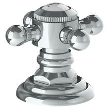 Watermark 312-DTH-V-WH - Trim For Deck Mounted Valve. Porcelain cross buttons engraved ''HOT''