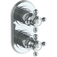 Watermark 312-T25-V-WH - Wall Mounted Mini Thermostatic Shower Trim with built-in control, 3 1/2'' x 6 1/4'&