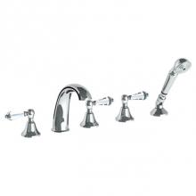 Watermark 313-8.1-SW-WH - Deck Mounted 5 Hole Bath Set