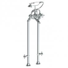 Watermark 313-8.3STP-AX-WH - Floor Standing Bath Set with Hand Shower and Shut-Off Valves