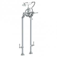 Watermark 313-8.3STP-Y2-WH - Floor Standing Bath Set with Hand Shower and Shut-Off Valves