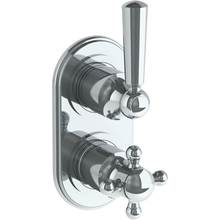 Watermark 313-T25-WW-WH - Wall Mounted Mini Thermostatic Shower Trim with built-in control, 3 1/2'' x 6 1/4'&