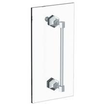 Watermark 314-0.1-18SDP-WH - Beverly 18” shower door pull with knob/ glass mount towel bar with hook