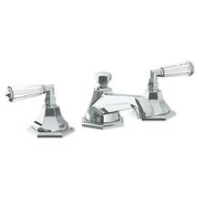 Watermark 314-2-CRY4-WH - Deck Mounted 3 Hole Lavatory Set