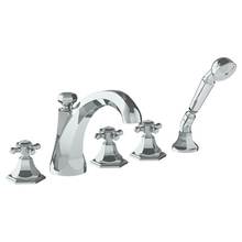 Watermark 314-8.205.1-XX-WH - Deck Mounted 5 Hole Extended Bath Set