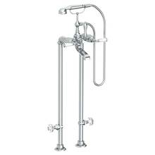 Watermark 314-8.3STP-CRY4-WH - Floor Standing Bath Set with Hand Shower and Shut-Off Valves