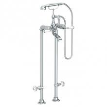 Watermark 314-8.3STP-CRY4-SBZ - Floor Standing Bath Set with Hand Shower and Shut-Off Valves