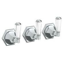 Watermark 314-WTR3-CRY4-PC - Wall Mounted 3-Valve Shower Trim