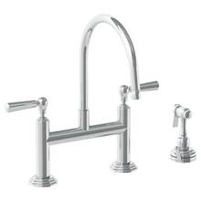 Watermark 321-7.65-S1A-GP - Deck Mounted Bridge Kitchen Faucet with Independent Side Spray