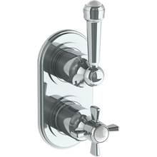 Watermark 321-T25-S2-PC - Wall Mounted Mini Thermostatic Shower Trim with built-in control, 3 1/2''