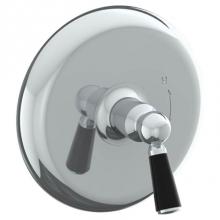 Watermark 34-P80-H4-PC - Wall Mounted Pressure Balance Shower Trim, 7'' dia. (shown with optional black handle in