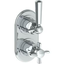 Watermark 34-T25-S1A-GP - Wall Mounted Mini Thermostatic Shower Trim with built-in control, 3 1/2'' x 6 1/4'&