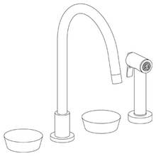 Watermark 36-7.1G-CM-GP - Deck Mounted 4 Hole Gooseneck Kitchen Set -  Includes Side Spray