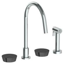 Watermark 36-7.1G-NM-GP - Deck Mounted 4 Hole Gooseneck Kitchen Set -  Includes Side Spray