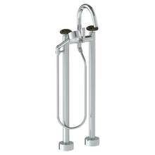 Watermark 36-8.3V-MM-WH - Floor Standing Gooseneck Bath Set with Volume Hand Shower