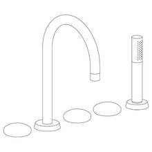 Watermark 36-8.1-HL-GP - Deck Mounted 5 hole Gooseneck Bath set