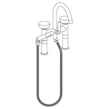 Watermark 36-8.2-CM-GP - Deck Mounted Exposed Gooseneck Bath Set with Hand Shower