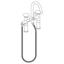 Watermark 36-8.2-HD-WH - Deck Mounted Exposed Gooseneck Bath Set with Hand Shower