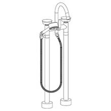 Watermark 36-8.3V-CM-GP - Floor Standing Gooseneck Bath Set with Volume Hand Shower