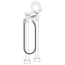 Watermark 36-8.3V-HL-WH - Floor Standing Gooseneck Bath Set with Volume Hand Shower