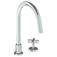 Watermark 37-7.1.3G-BL3-WH - Deck Mounted 2 Hole Gooseneck Kitchen Faucet