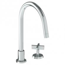 Watermark 37-7.1.3G-BL3-SBZ - Deck Mounted 2 Hole Gooseneck Kitchen Faucet