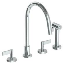 Watermark 37-7.1G-BL2-GP - Deck Mounted 4 Hole Gooseneck Kitchen Set -  Includes Side Spray