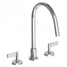 Watermark 37-7G-BL2-SBZ - Deck Mounted 3 Hole Gooseneck Kitchen Faucet