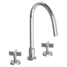 Watermark 37-7G-BL3-GP - Deck Mounted 3 Hole Gooseneck Kitchen Faucet