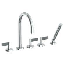 Watermark 37-8.1-BL2-WH - Deck Mounted 5 Hole Gooseneck Bath set