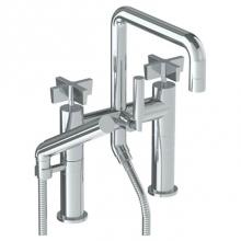 Watermark 37-8.26.2-BL3-SBZ - Deck Mounted Square Exposed Bath Set with Hand Shower