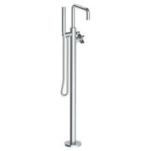 Watermark 37-8.8-BL3-GP - Single Hole Floor Standing Square Bath set with Hand Shower