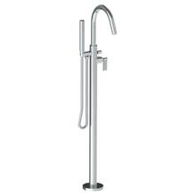 Watermark 37-8.8G-BL2-WH - Single Hole Floor Standing Gooseneck Bath set with Hand Shower