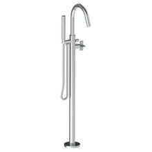 Watermark 37-8.8G-BL3-GP - Single Hole Floor Standing Gooseneck Bath set with Hand Shower