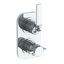 Watermark 38-T25-EV4-WH - Wall Mounted Thermostatic Shower Trim with built-in control, 3 1/2'' x 6 1/4''