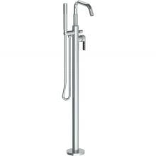 Watermark 70-8.8-RNK8-GP - Single Hole Floor Standing Square Bath set with Hand Shower