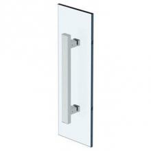 Watermark GB33-GDP-WH - Rectangular 18'' shower door pull/ glass mount towel bar