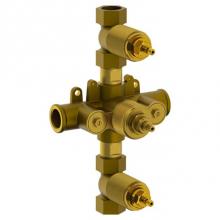 Watermark SS-TH6000 - 3/4'' Thermostatic Valve with Two Controls and Integral Stops