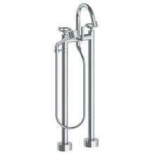 Watermark 31-8.3V-BKA1-PC - Floor Standing Gooseneck Bath Set with Volume Hand Shower