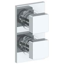 Watermark 35-T25-ED4-WH - Wall Mounted Mini Thermostatic Shower Trim with built-in control, 3 1/2'' x 6 1/4'&