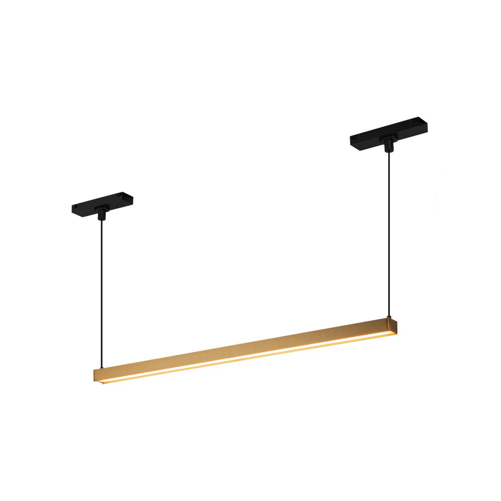 Mira 22-in Brushed Gold Trilo Track Linear Pendant