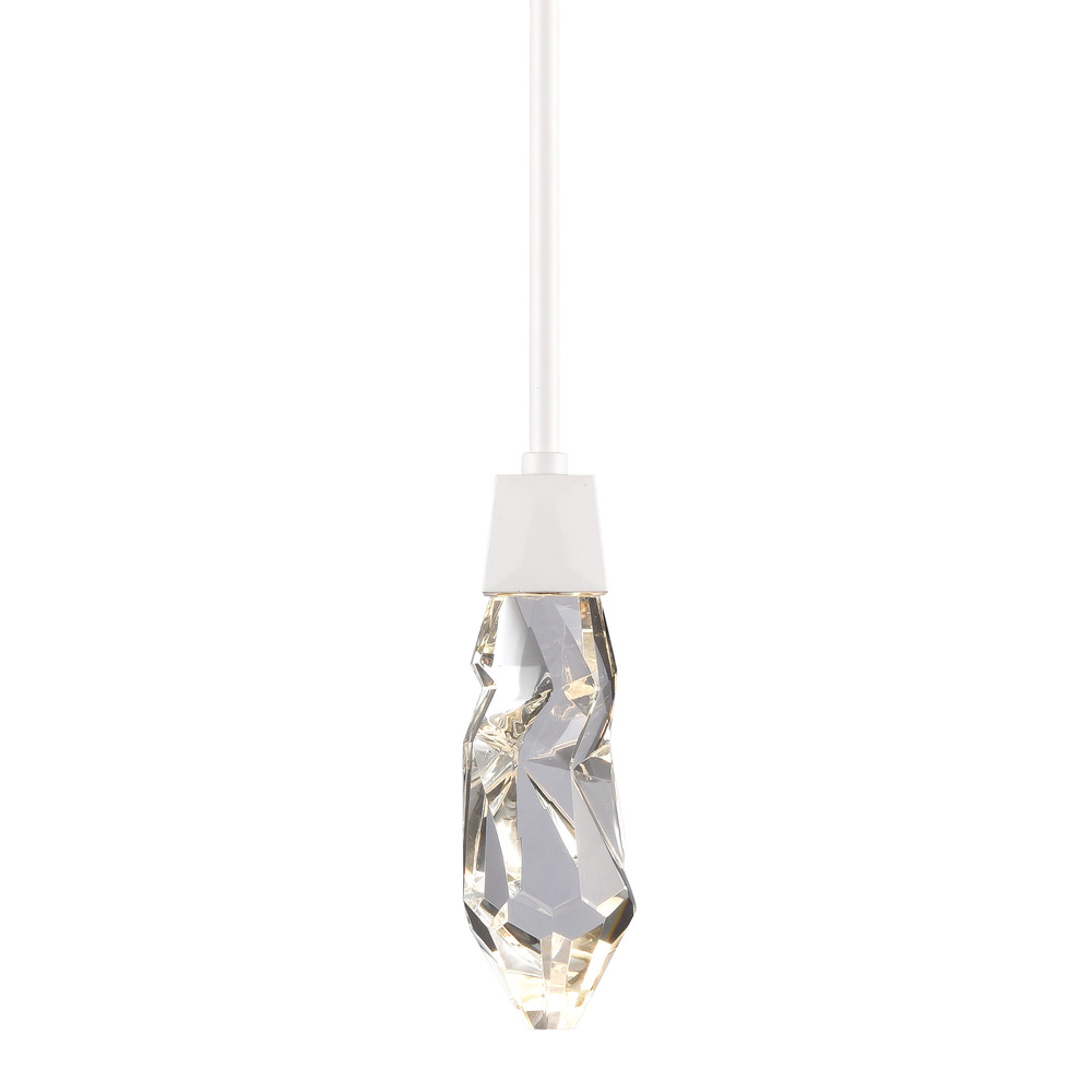 LED 3CCT Inimitable Crafted Crystal Matte White Mini-Pendant