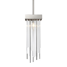 ZEEV Lighting MP40051-1-PN - 1-Light 6" Square Polished Nickel Convertible Flush Crystal Mini-Pendant Light