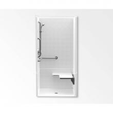 Aquatic AC003583-X2LBR-WH - F1364P Alcove Shower