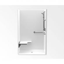 Aquatic AC003508-XANSIBL-WH - 1483BFSD Alcove Shower